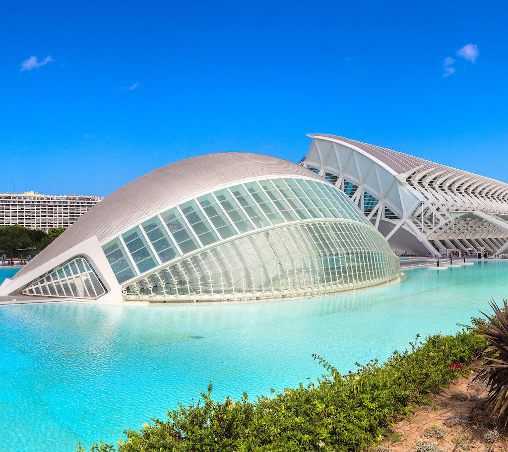 VALENCIA, SPAIN - JUNE 12, 2016: Museum of Science in Valencia in a beautiful summer day, Spain on June 12, 2016