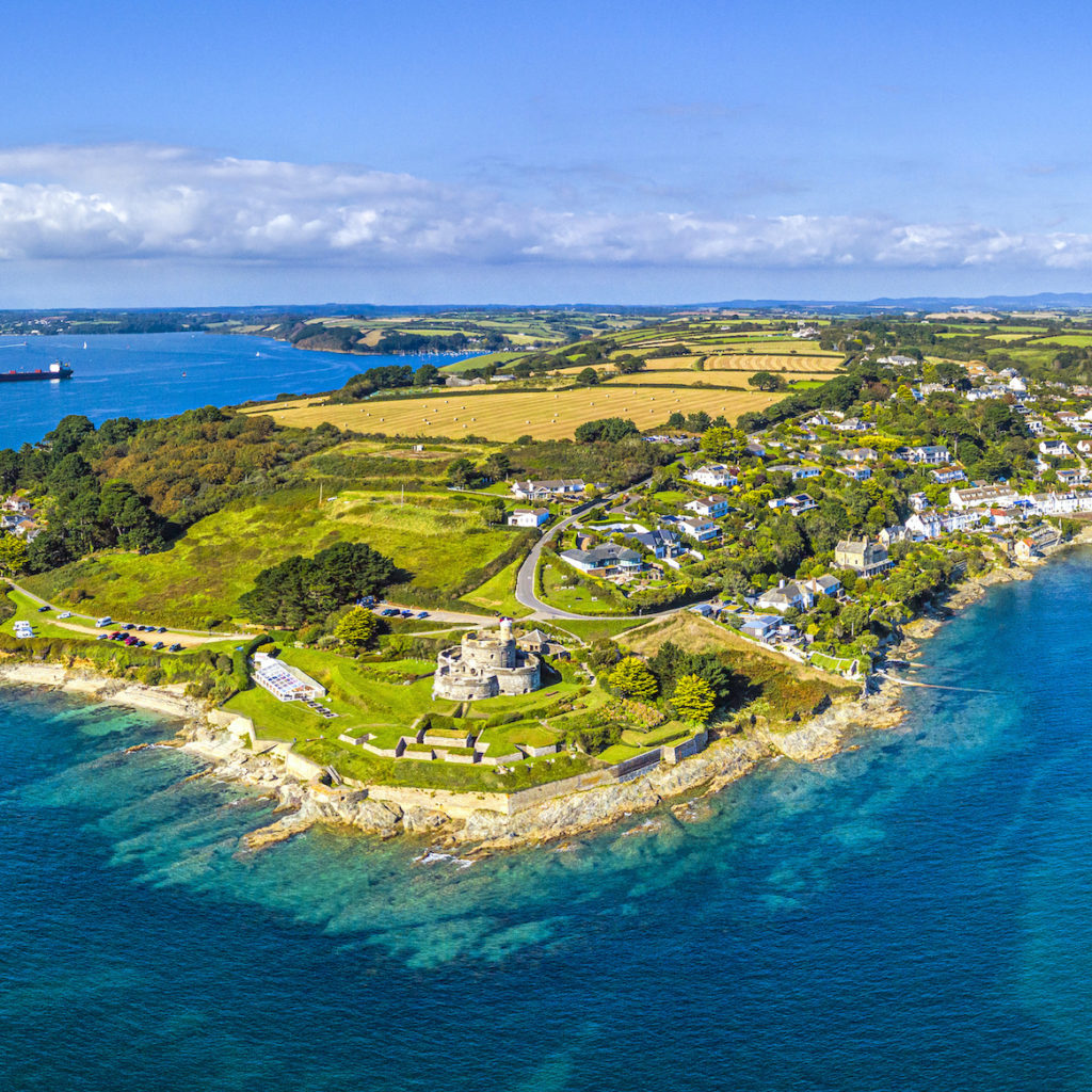 St. Mawes and St. Mawes Castle, near Falmouth, Cornwall